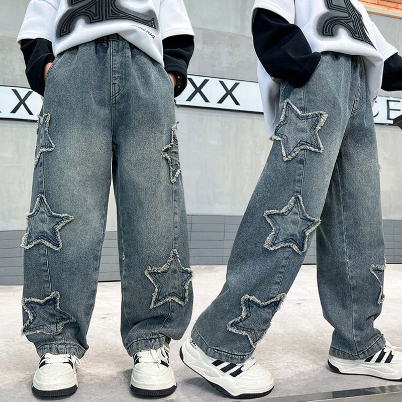 Damen Baggy-Jeans mit Sternenapplikationen Echo Archiv