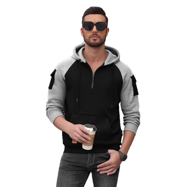 Herren Modischer Kapuzenpullover mit praktischen Reißverschluss-Details und sportlichem Schnitt Echoarchiv