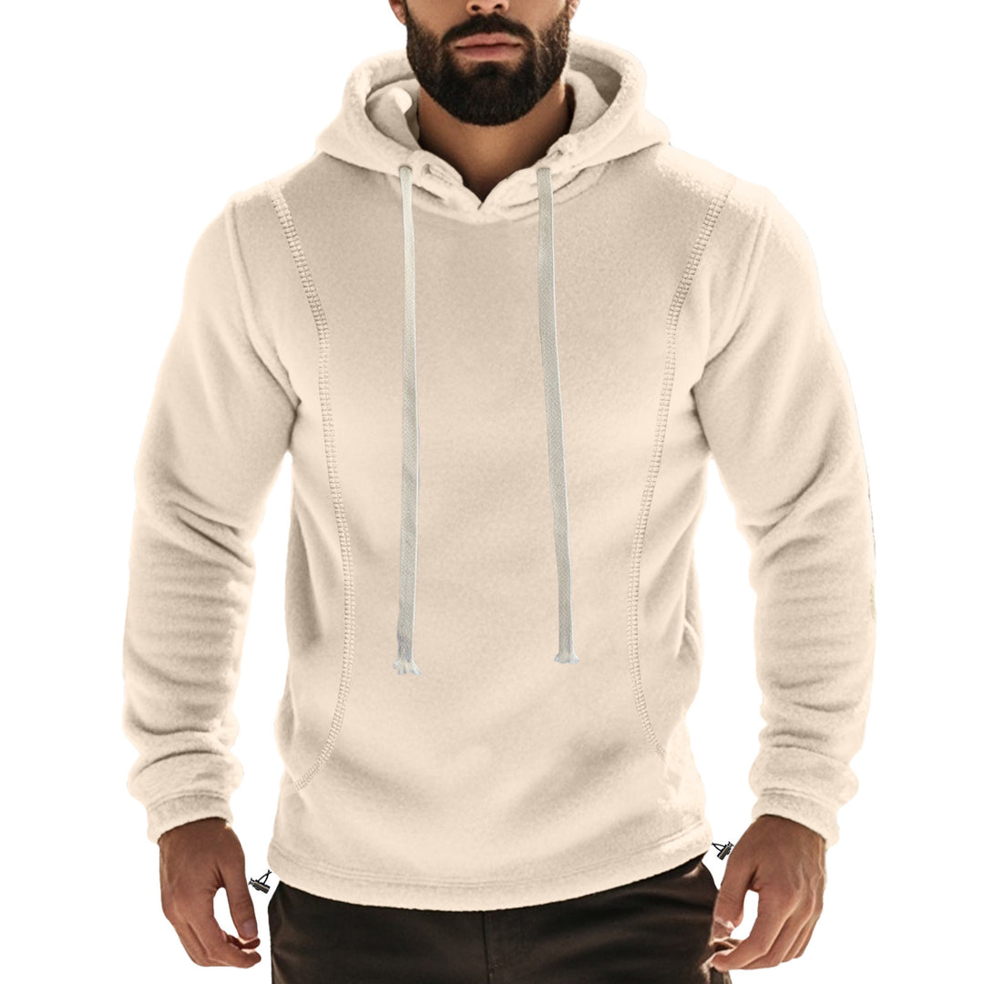Herren Fleece-Kapuzenpullover mit praktischen Taschen Echoarchiv
