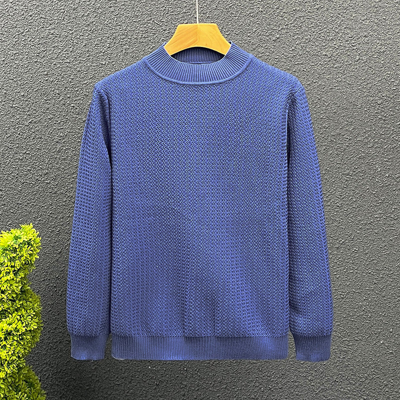 Damen Strukturierter Rollkragenpullover aus feinem Waffelstrick Echoarchiv