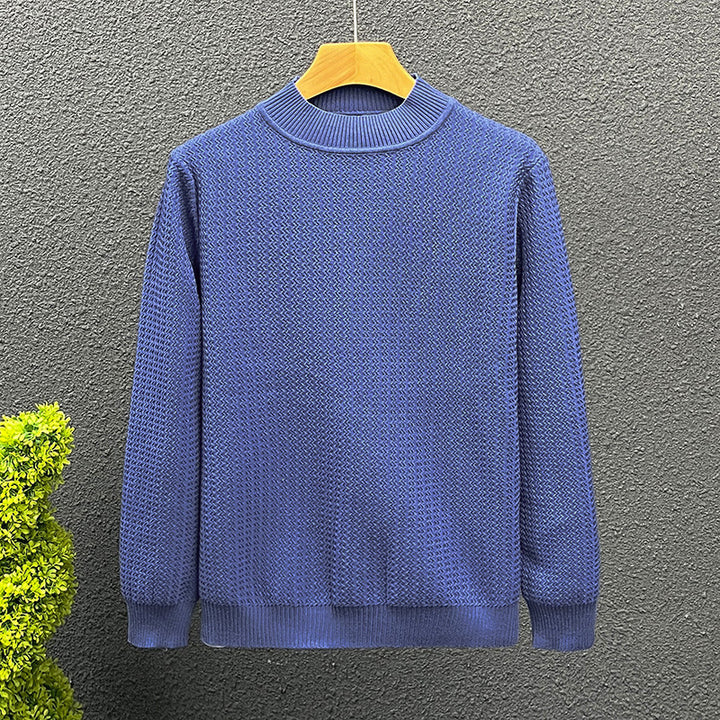 Damen Strukturierter Rollkragenpullover aus feinem Waffelstrick Echoarchiv