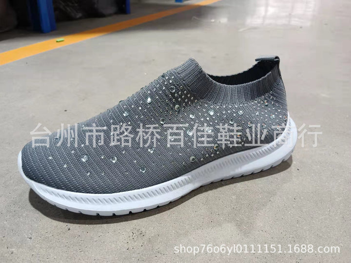 Damen Elastischer Strick‑Sneaker mit Schmucksteinbesatz Echo Archiv