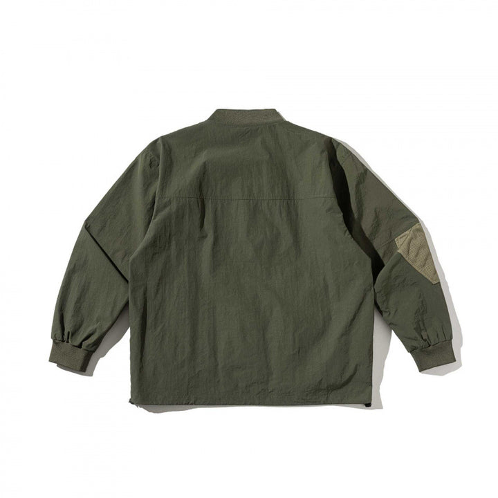 Unisex Leichtes Oversize-Anorak mit halbem Reißverschluss, Utility‑Taschen und Tunnelzugsaum Echo Archiv