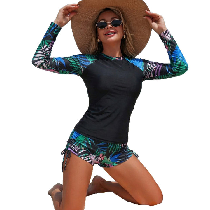 Damen Sportliches Rashguard-Set mit langärmligem Oberteil und schicker Short Echo Archiv