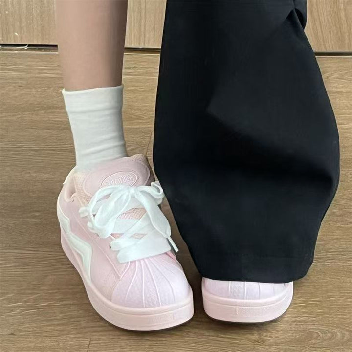 Damen Sportliche Sneaker mit dekorativen Rüschen und farbenfrohem Design Echo Archiv