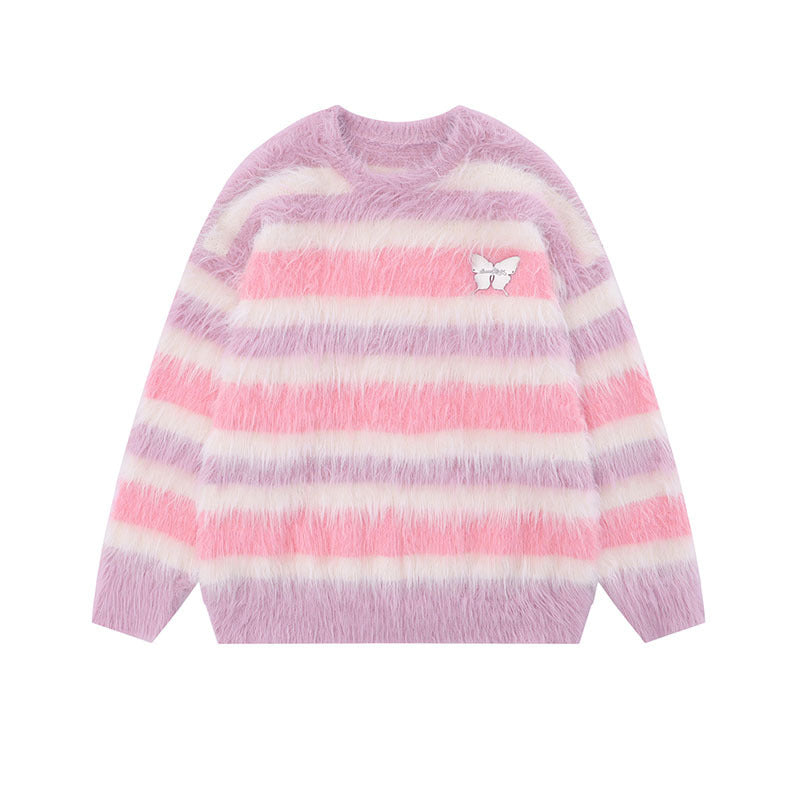 Damen Modischer Strickpullover mit tierischem Motiv Echoarchiv
