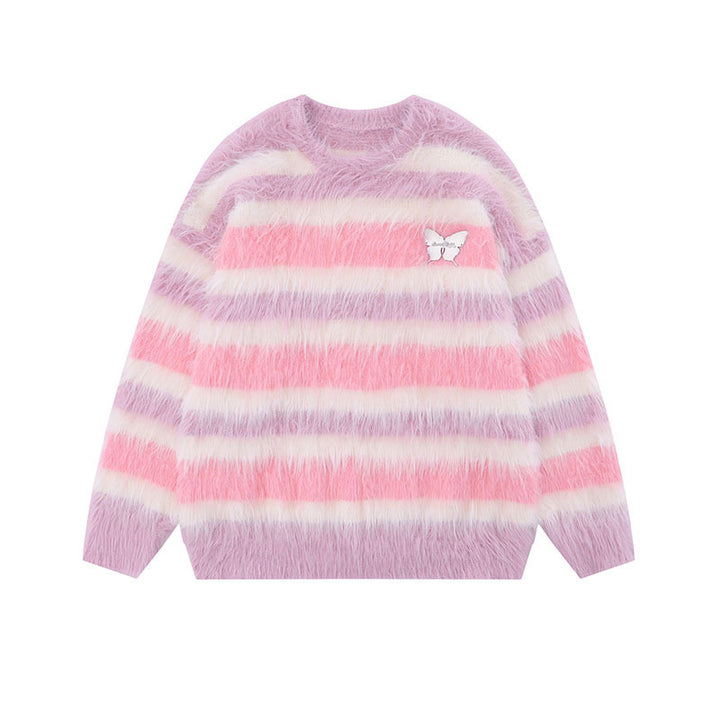 Damen Modischer Strickpullover mit tierischem Motiv Echoarchiv