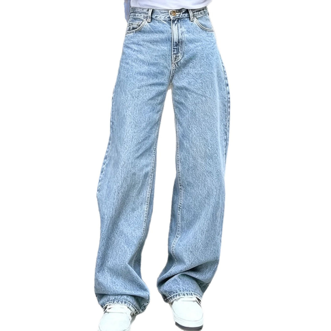 Damen Modische Weit Geschnittene Jeans Echoarchiv