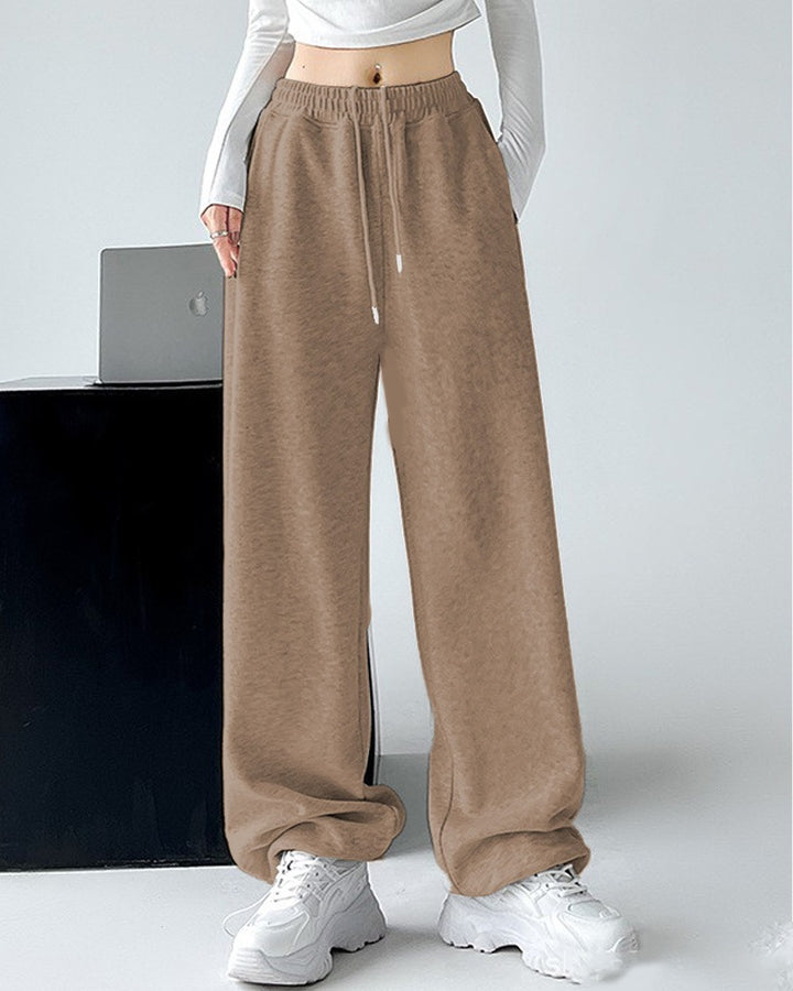 Damen nan extraweite Palazzo-Sweathose mit hohem Komfortbund, seitlichen Eingrifftaschen, Schlitz am Saum und Kordelzug Echo Archiv