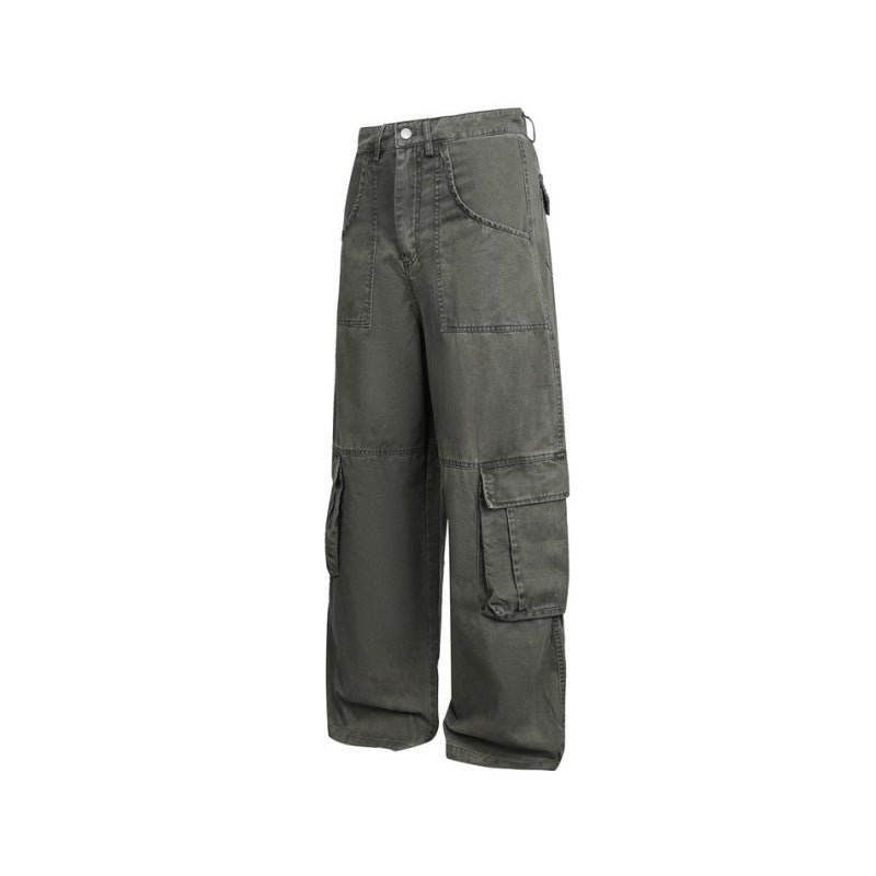 Damen Baggy-Cargo-Hose mit hoher Leibhöhe, großen Klappentaschen und verstärkten Nahtpaneelen Echo Archiv
