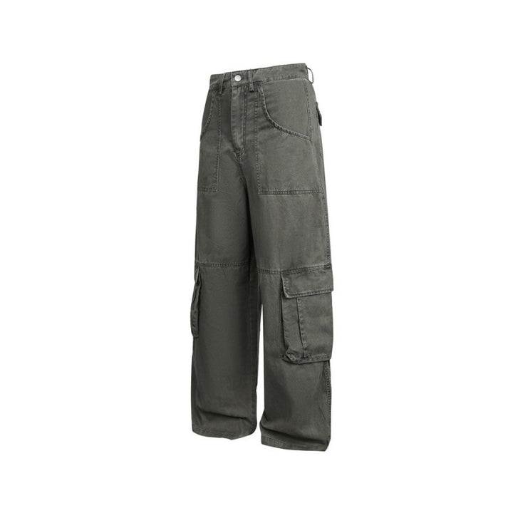 Damen Baggy-Cargo-Hose mit hoher Leibhöhe, großen Klappentaschen und verstärkten Nahtpaneelen Echo Archiv