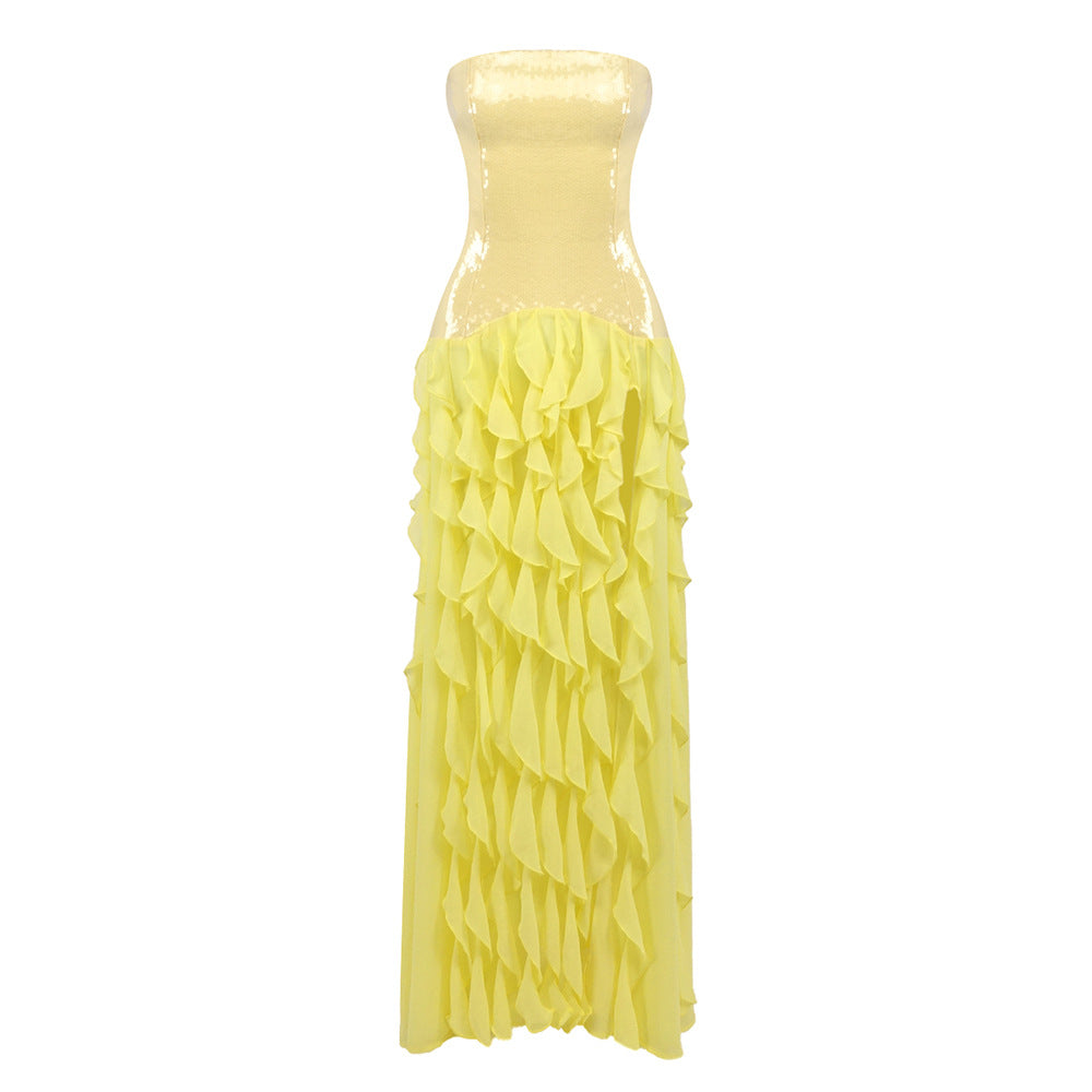 Damen Maxikleid mit Rüschen Echo Archiv