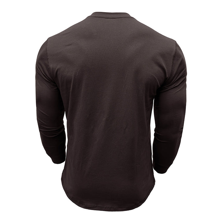 Herren Langarmshirt mit Knopfleiste Echoarchiv