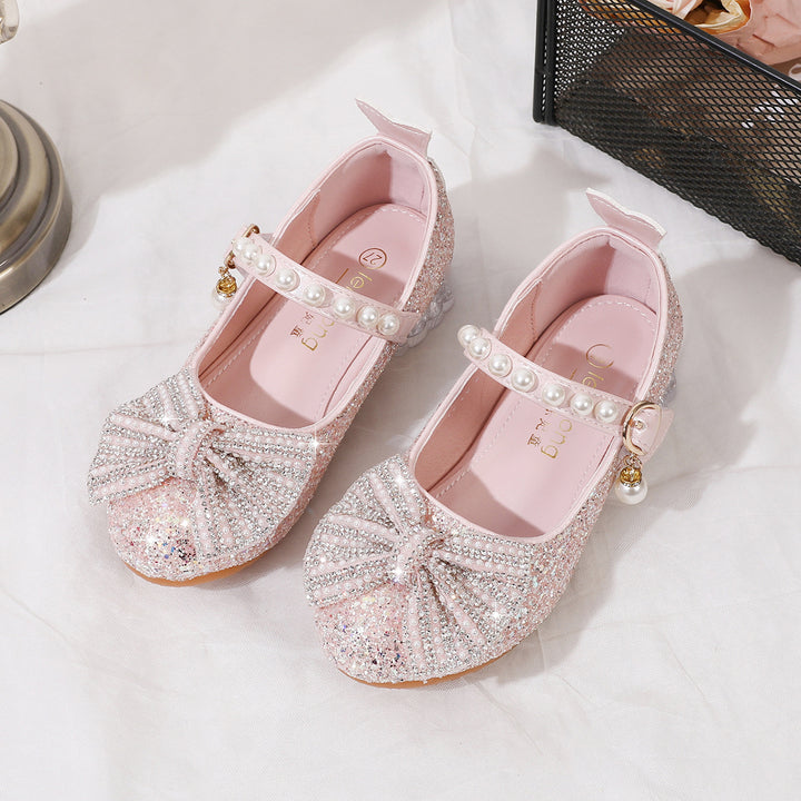 Damen Glitzernde Ballerinas mit Perlenverschluss Echo Archiv