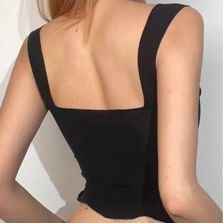Damen Crop-Top mit gerafftem Detail und quadratischem Ausschnitt Echo Archiv