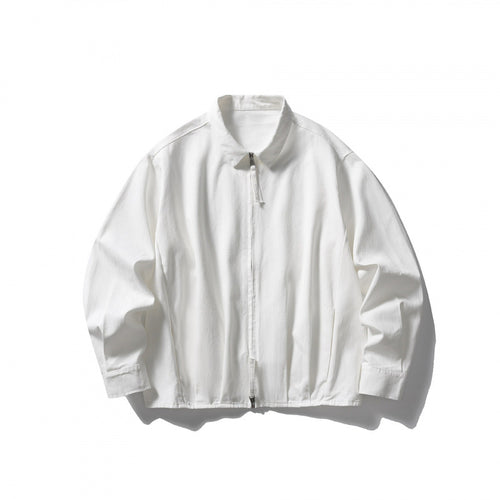 Unisex Boxy-Überjacke mit Hemdkragen, verdecktem Reißverschluss und weichem Fall Echo Archiv