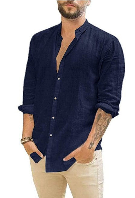 Herren elegantes und bequemes Langarmhemd Echoarchiv