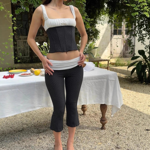 Damen Corsagenoberteil mit taillierter Hose im Punkte-Design Echo Archiv