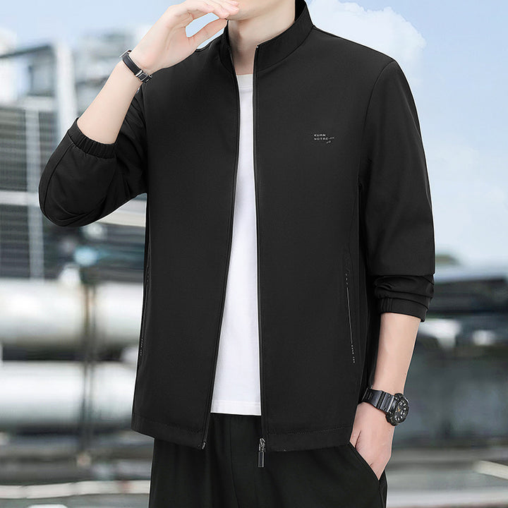 Herren Urbaner Stehkragen-Blouson mit minimalistischer Softshell-Optik Echoarchiv