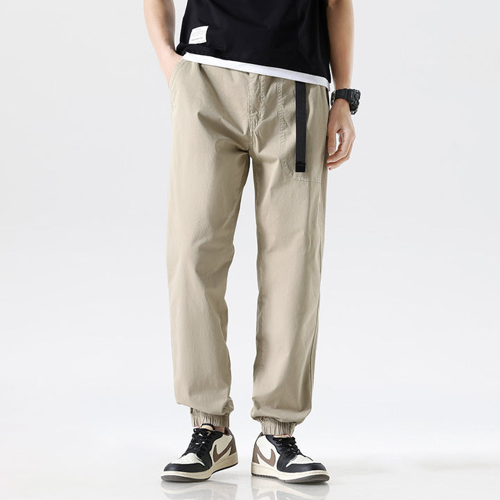 Herren Cargojoggerhose aus Baumwoll-Twill mit Tunnelzugbund und geripptem Knöchelabschluss Echo Archiv