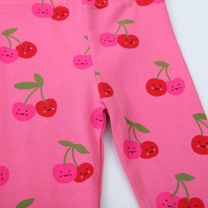 Mädchen Leggings mit fröhlichem Kirschmuster Echo Archiv