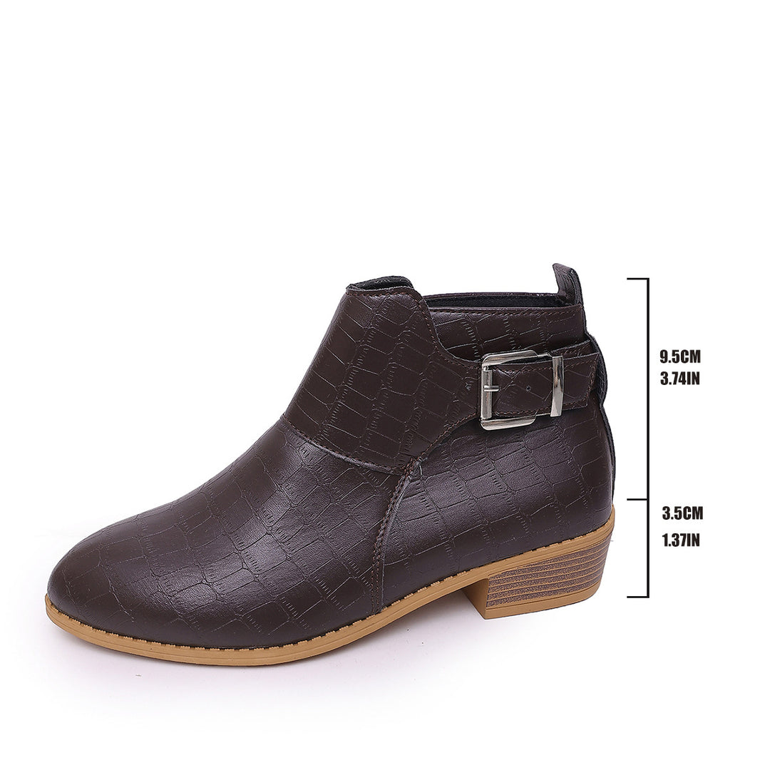 Damen Mode Stiefeletten mit Schnallen-Detail Echo Archiv