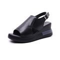 Damen Moderne Plateau‑Sandalette mit ergonomischem Memory‑Fußbett, verstellbarem Fersenriemen und rutschfester Gummisohle – Sorelia