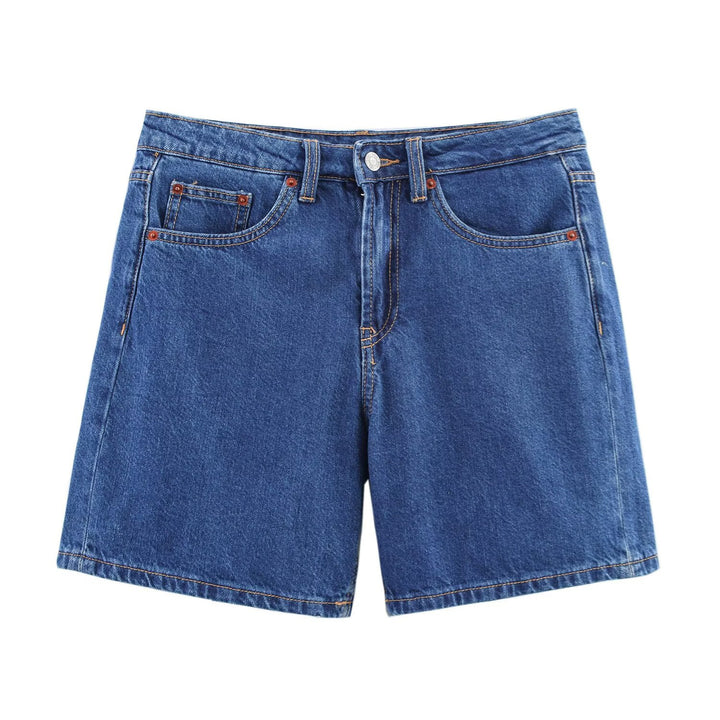 Damen Denim-Shorts im lässigen Schnitt mit hoher Taille und praktischen Taschen Echo Archiv