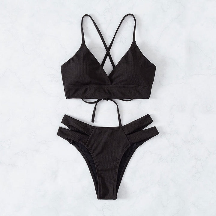 Damen Triangel-Bikini mit raffinierten Riemen und elegantem Schnitt Echo Archiv