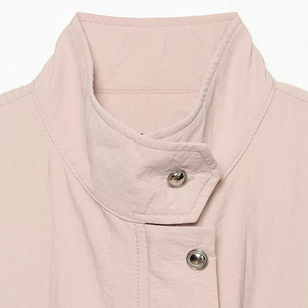 Damen Leichte Parka-Anorak Jacke mit Tunnelzugtaillierung und Stehkragen Echo Archiv