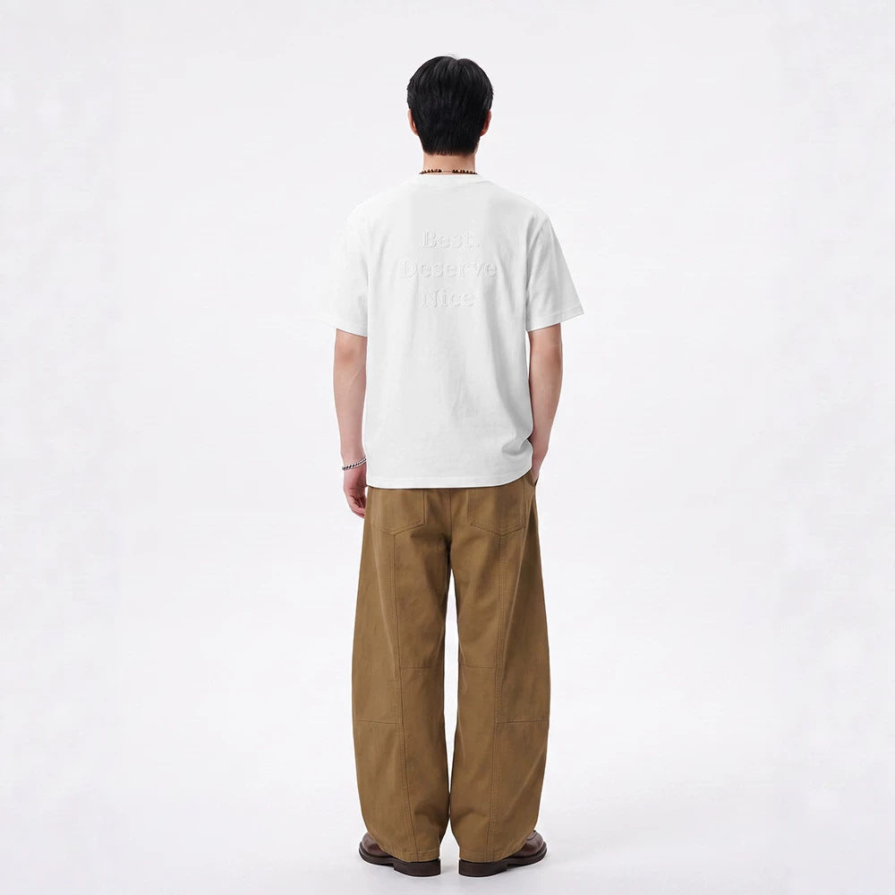Unisex Oversized Baumwoll-T-Shirt mit Rundhalsausschnitt und verlängertem Saum Echo Archiv