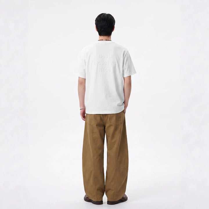 Unisex Oversized Baumwoll-T-Shirt mit Rundhalsausschnitt und verlängertem Saum Echo Archiv