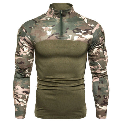 Herren Sportlicher Langarmpullover mit hohem Kragen und Reißverschluss Echoarchiv