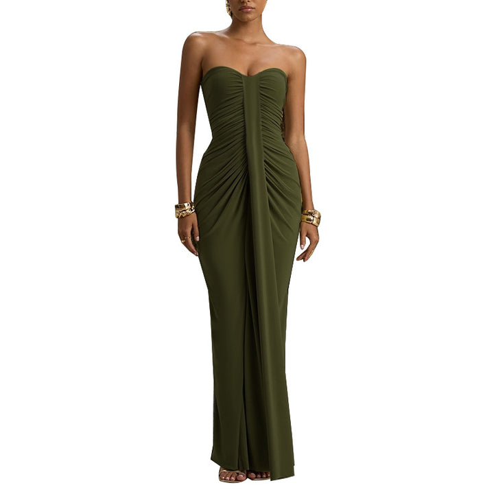 Damen figurbetontes Cocktailkleid mit Raffungen und herzförmigem Ausschnitt Echo Archiv