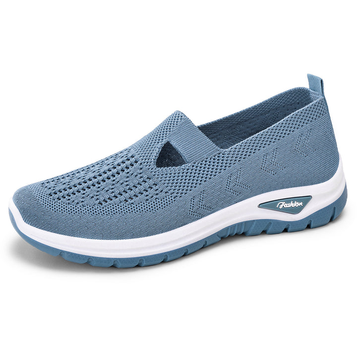 Damen nan gestrickter Schlupfsneaker mit atmungsaktivem Obermaterial und stoßdämpfender Profilsohle Echo Archiv