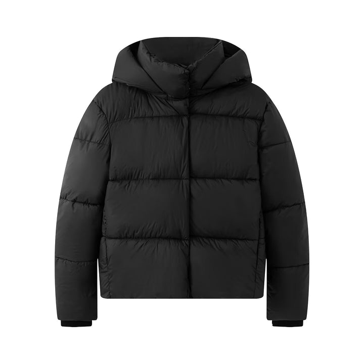 Damen Boxy‑Steppjacke mit Kapuze, hohem Stehkragen und Rippbündchen Echoarchiv