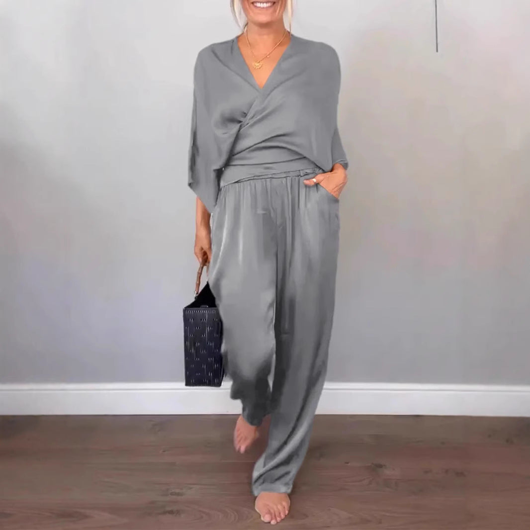 Damen elegantes und bequemes Jumpsuit Set Echoarchiv