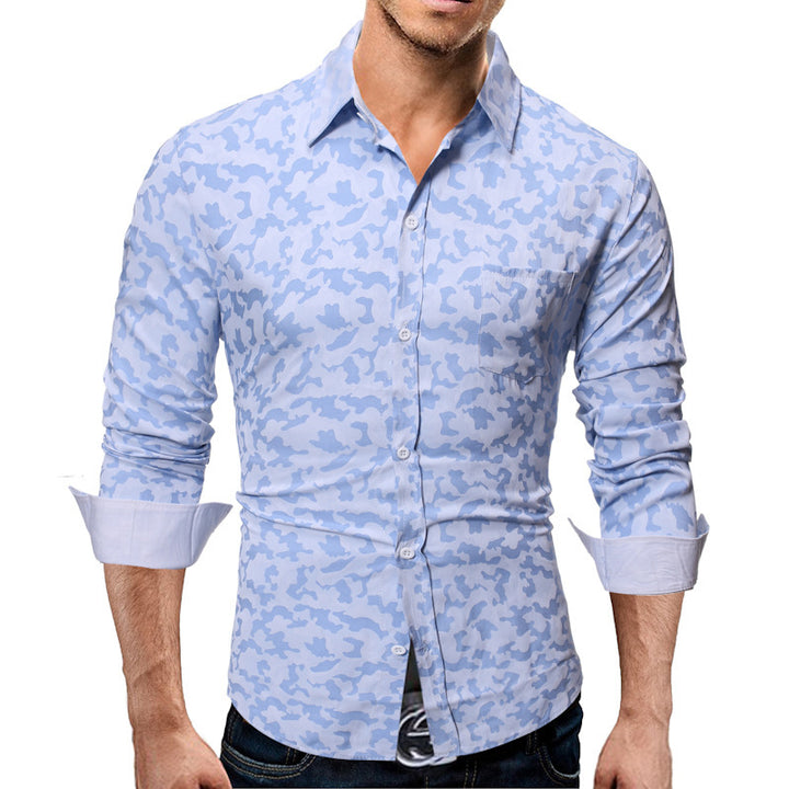 Herren Elegantes und stilvolles Hemd mit floralem Muster Echoarchiv