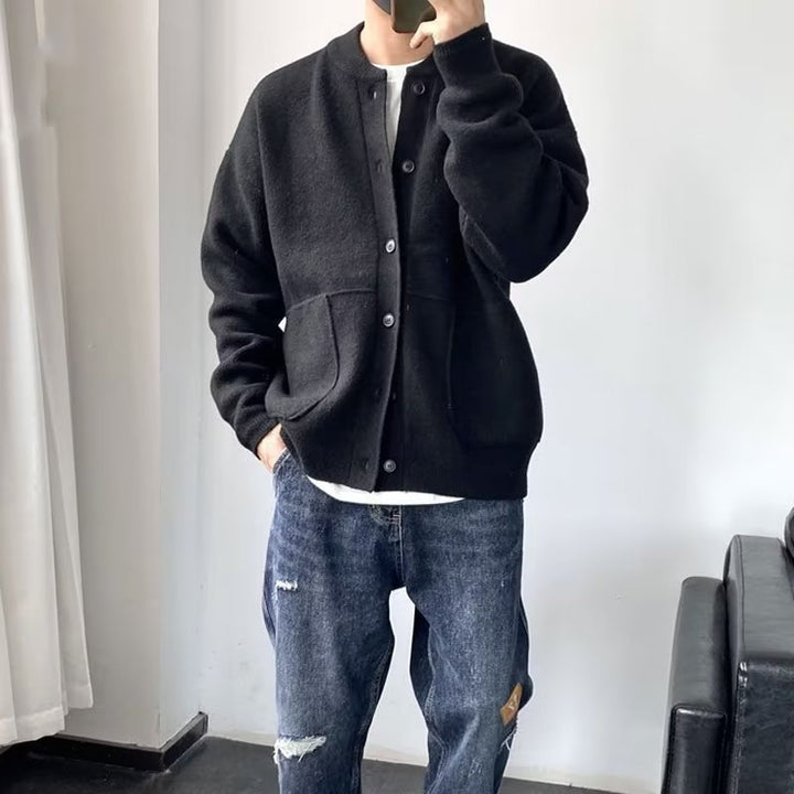 Herren Bequeme Strickjacke mit Knopfverschluss Echo Archiv