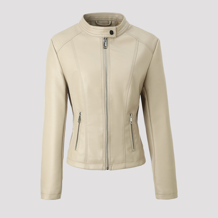 Damen Strukturierte Kunstlederjacke Echo Archiv