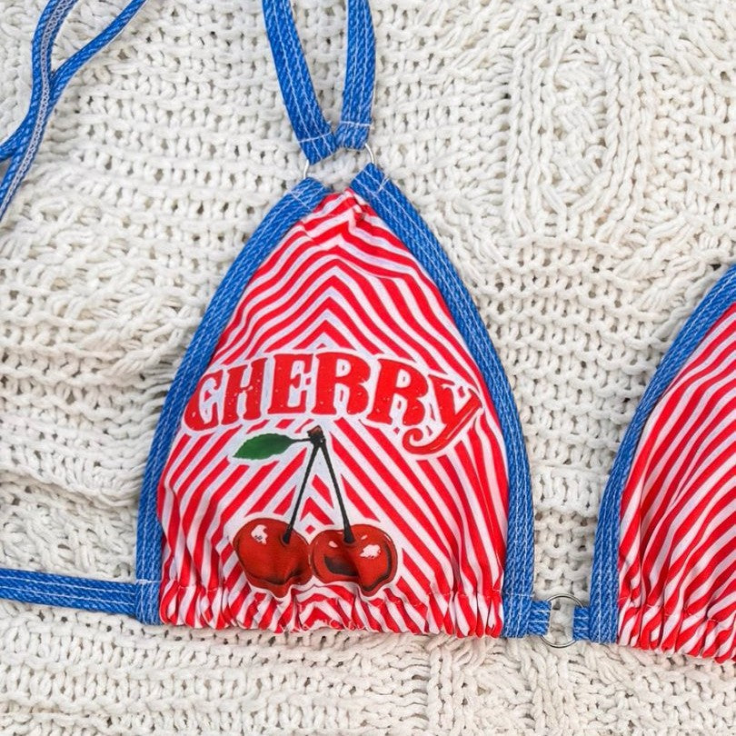 Damen Triangel-Bikini-Set mit verspieltem Motiv Echo Archiv