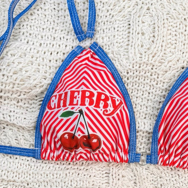 Damen Triangel-Bikini-Set mit verspieltem Motiv Echo Archiv
