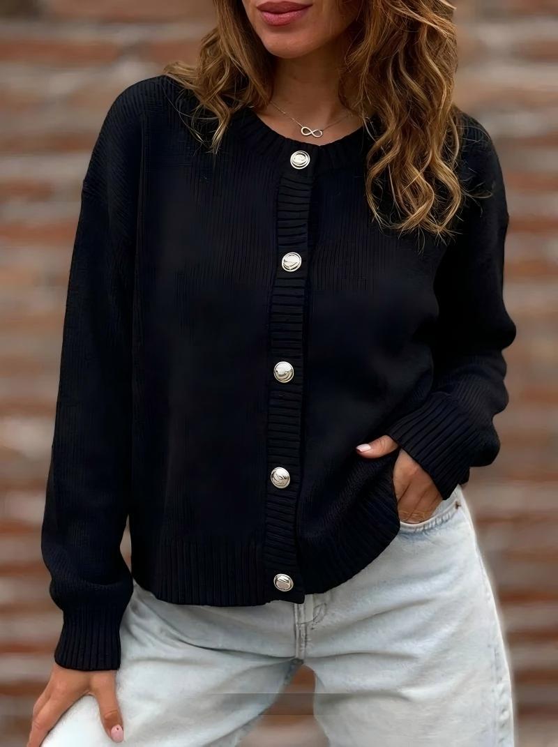 Damen Stylische Strickjacke mit Knopfverschluss Echo Archiv