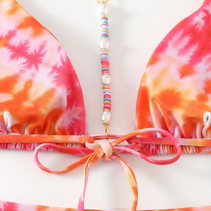 Damen Triangel-Bikini mit modischem Bindeband-Design Echo Archiv