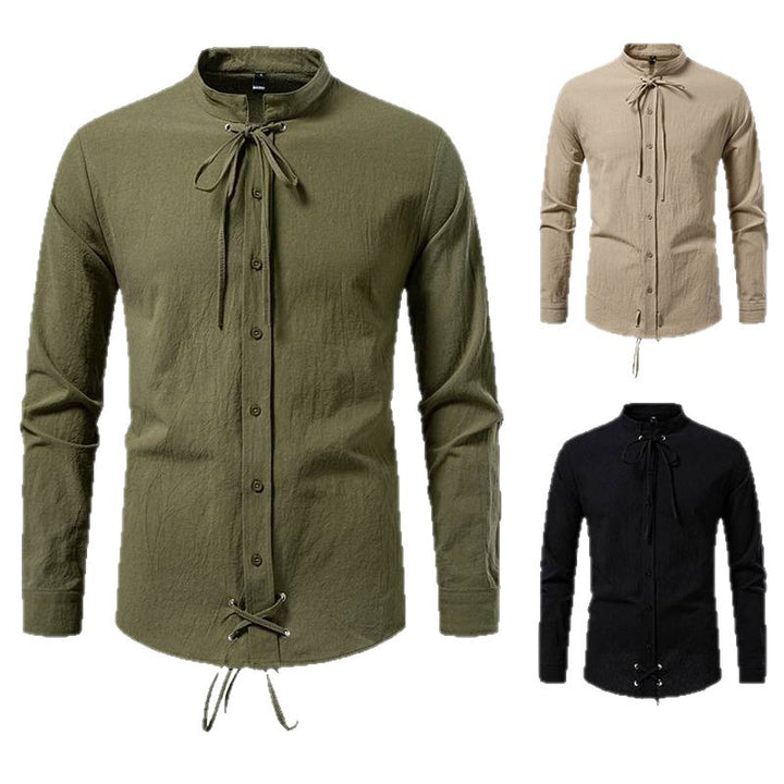 Herren Longsleeve Hemd mit modernem Kordelzug Echoarchiv