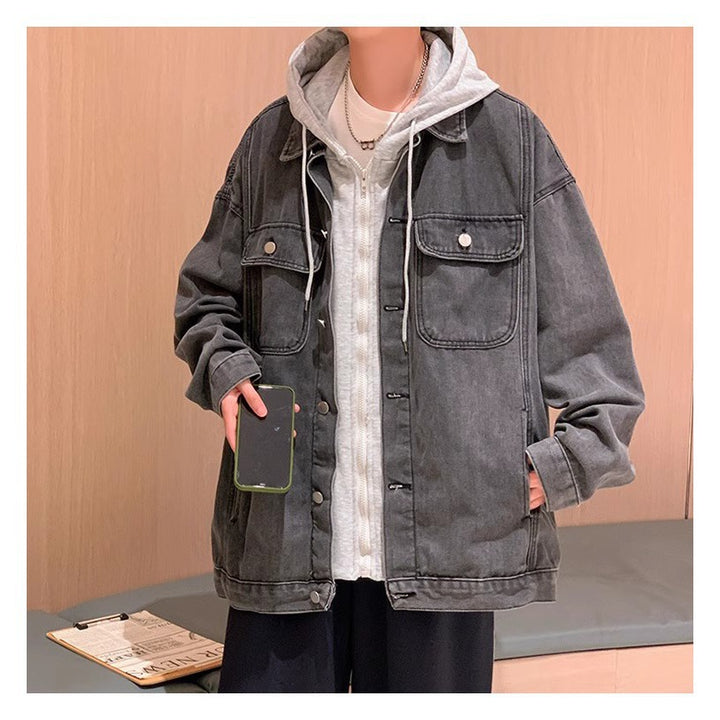 Herren Lässige Denimjacke mit praktischen Taschen Echoarchiv