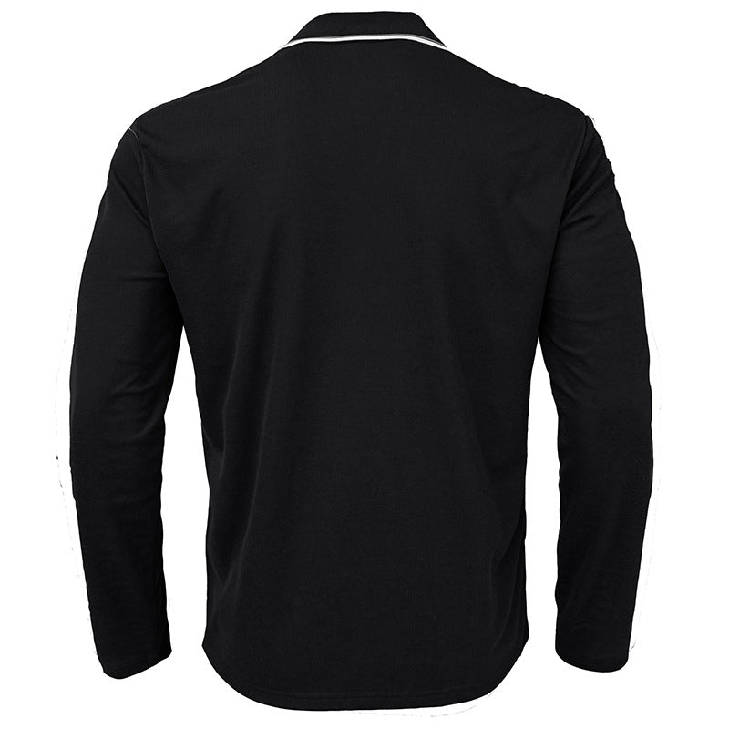 Herren modisches Longsleeve-Polo mit stilvollem Kragen Echoarchiv