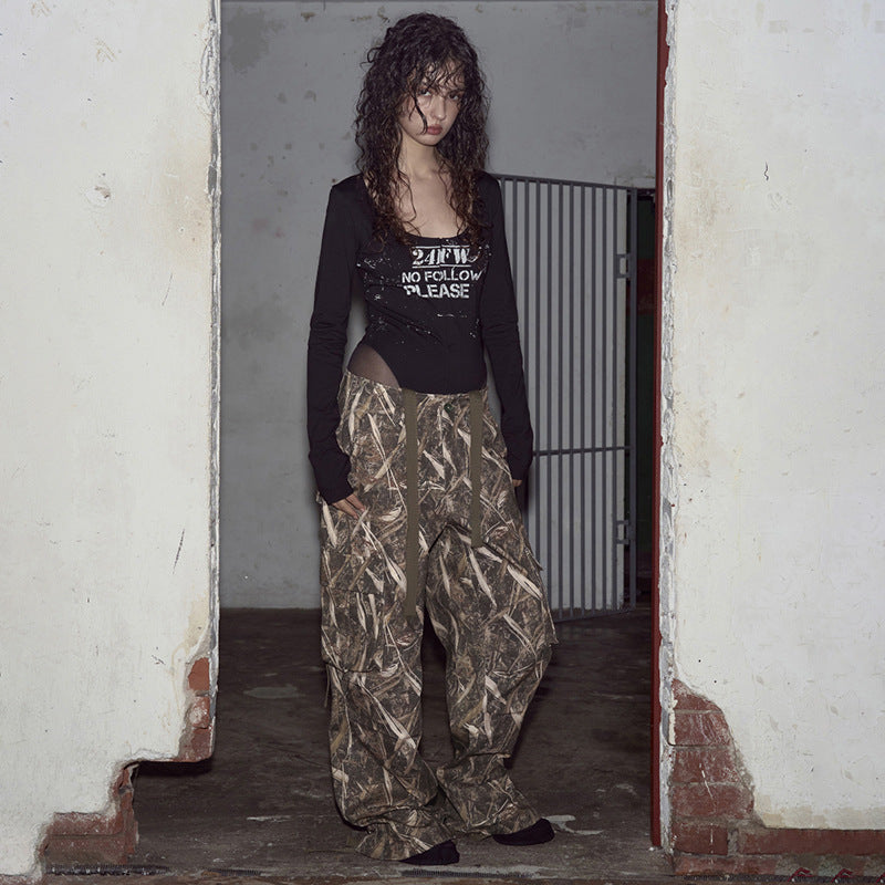 Damen Utility-Hosen im Camouflagedesign mit verstellbarem Bund und praktischen Seitentaschen Echo Archiv