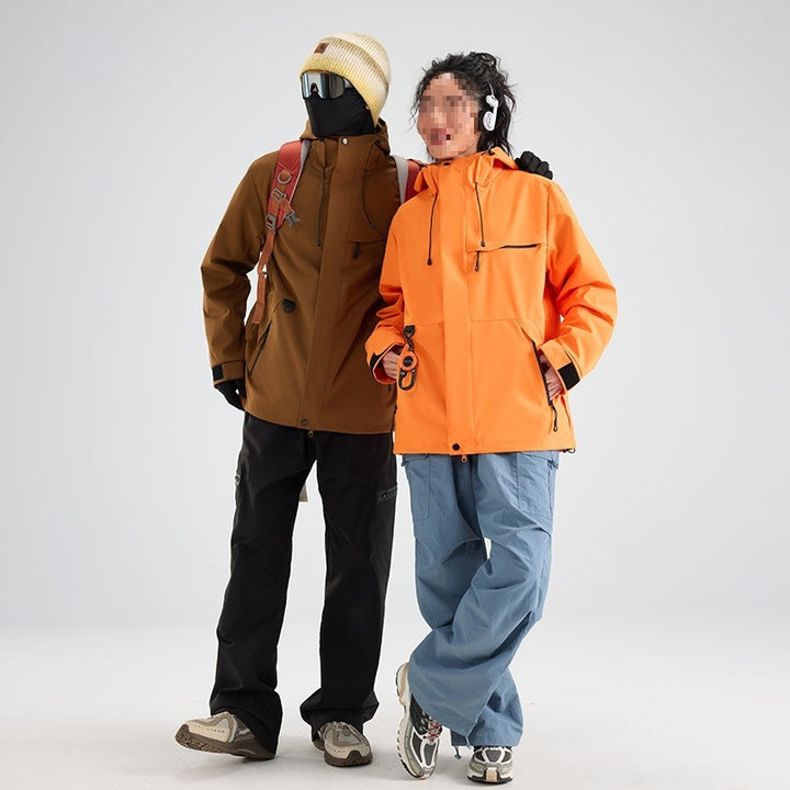 Herren Wasserdichte und atmungsaktive Ski‑ und Snowboardjacke mit Kapuze, Multi‑Taschen & Thermoversiegelung Echoarchiv