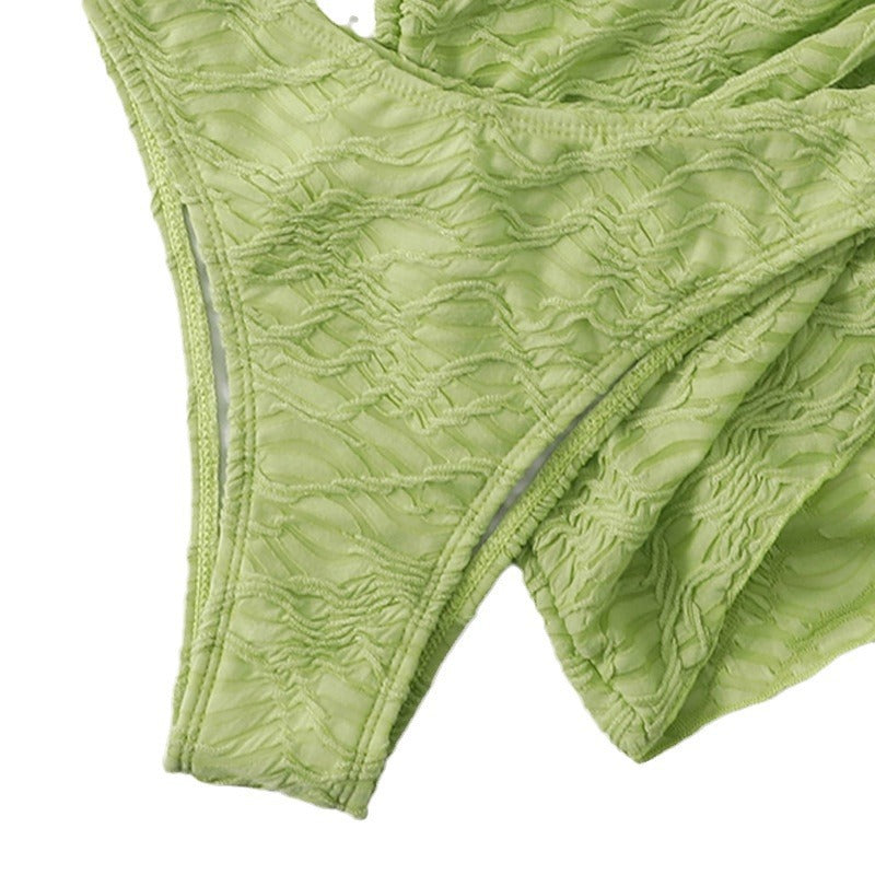 Damen Bandeau-Bikini-Set mit Rüschendetails und schickem Knotenelement Echo Archiv